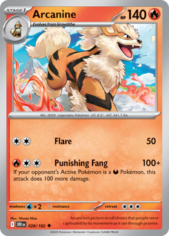Arcanine (028/182) Near Mint