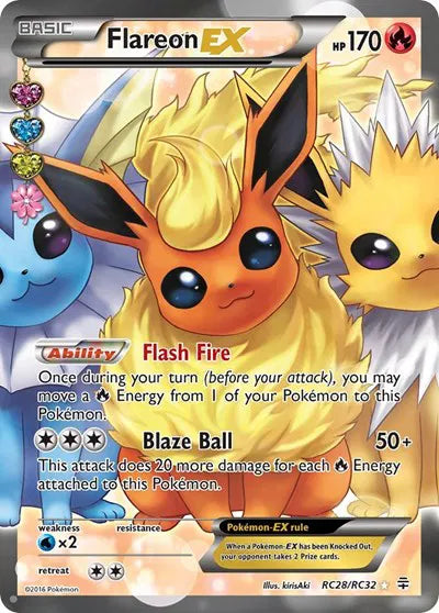 Flareon EX (Full Art) (RC28) Lightly Played