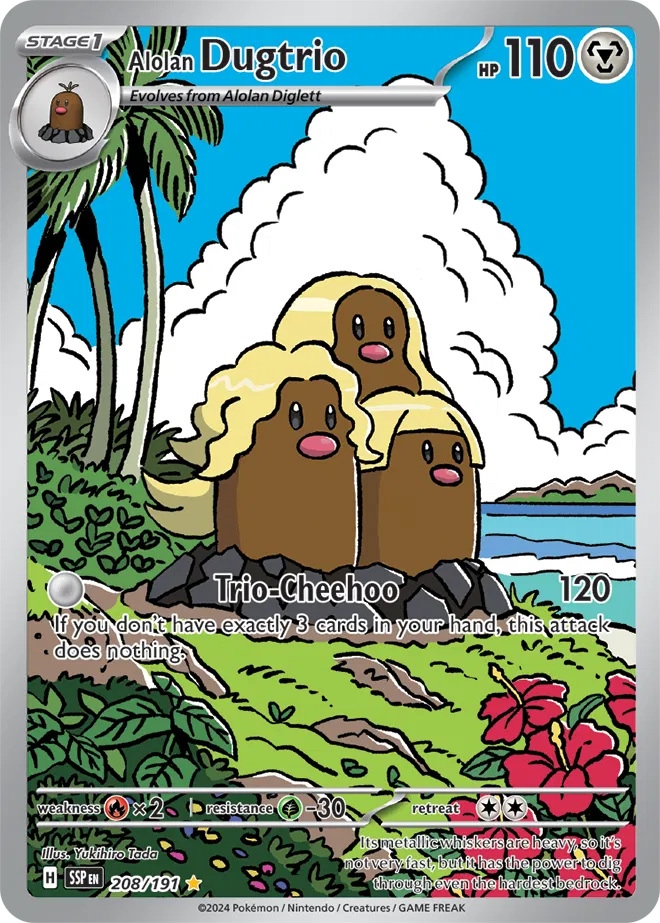 Alolan Dugtrio (208/191) Holofoil Near Mint
