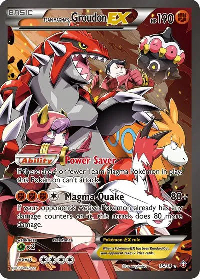 Team Magma's Groudon EX (15) Lightly Played